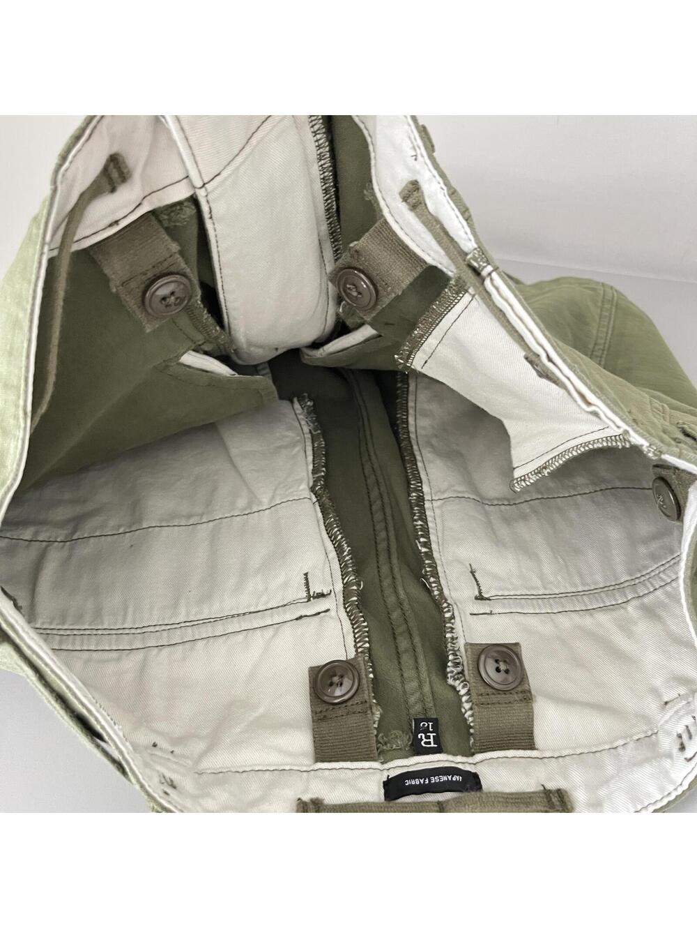 NWT ~ R13 Marianne Cargo Short in Olive Sateen Size 26 - Picture 7 of 11
